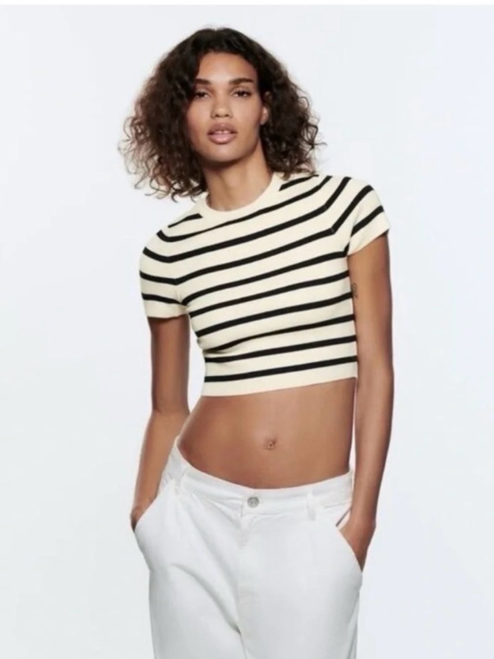 Zara Stripe Crop Top